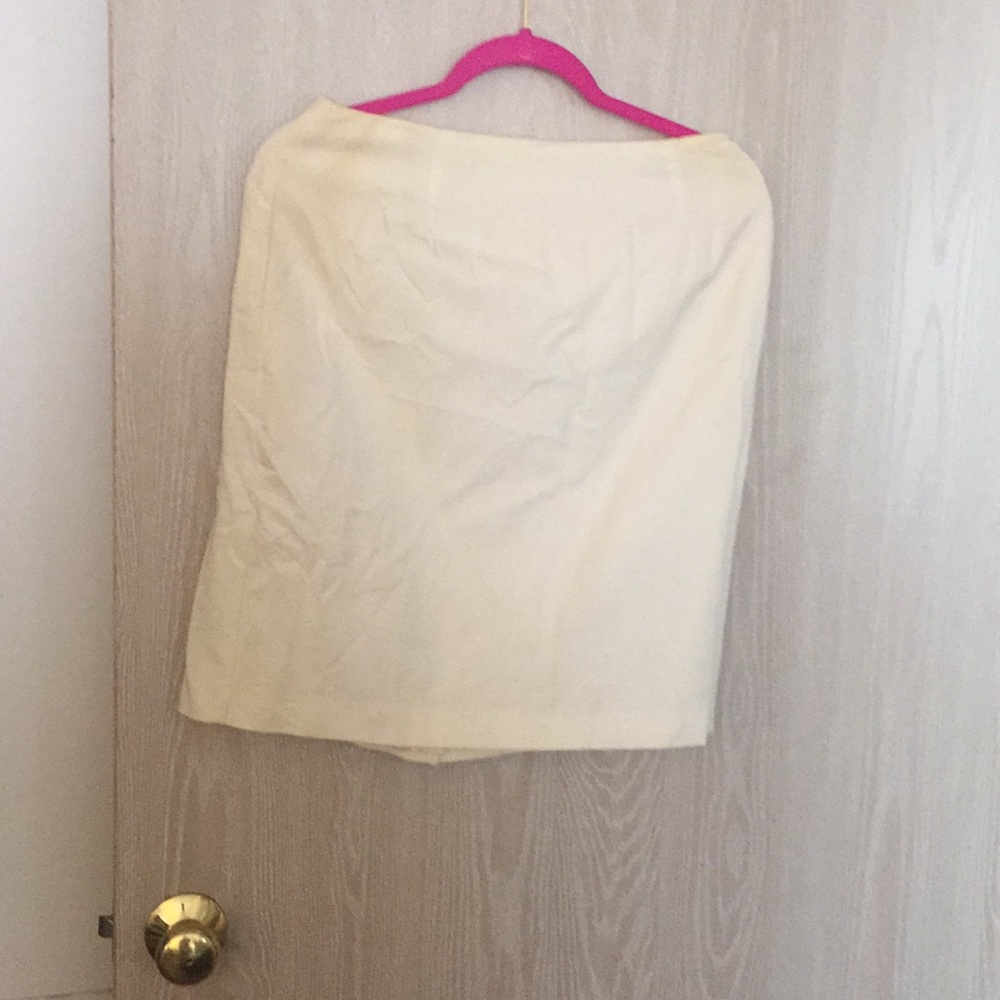Cream a-line skirt